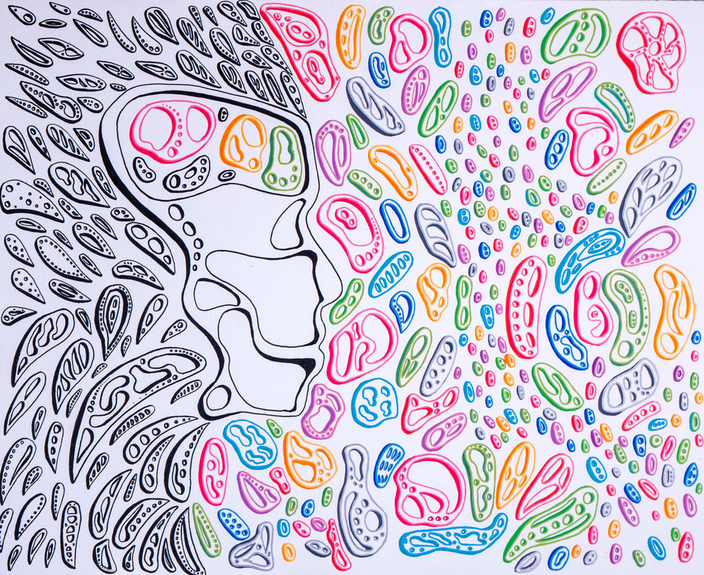 "Mother and Child Desso" Original Art by NJ Hatherly | Penumbra Art | NJ Hatherly Art